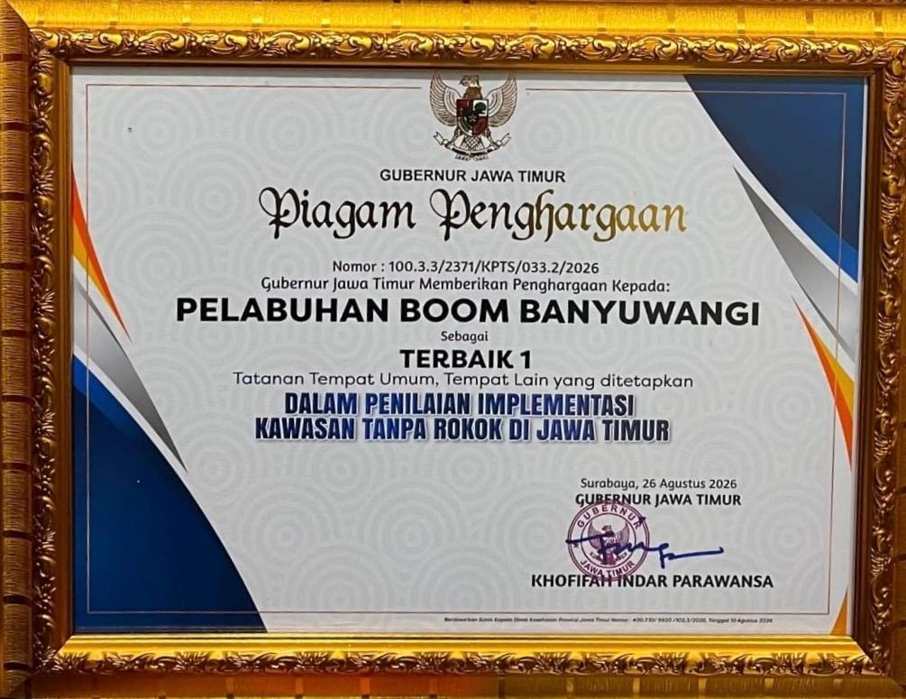 Banyuwangi Raih Dua Penghargaan Implementasi Kawasan Tanpa Rokok Jawa Timur 2026