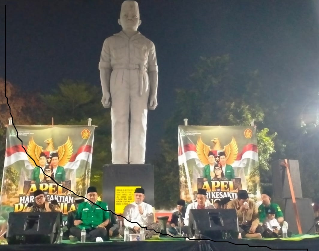 Banser dan Ansor Surabaya Gelar Upacara Peringatan Hari Kesaktian Pancasila di Taman Apsari